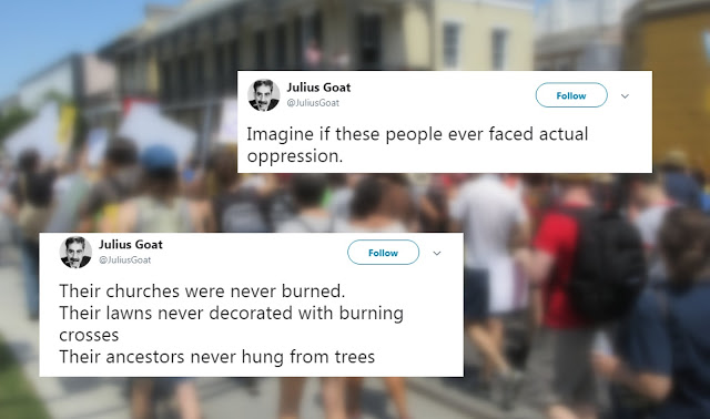 This Twitter user perfectly sums up the essence of Charlotteville’s ‘White Pride’ rally