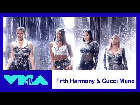 Fifth Harmony enact throwing Camila Cabello off-stage during shady VMA performance