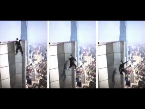 Chinese daredevil falls to his death while performing stunt atop 62-storey building