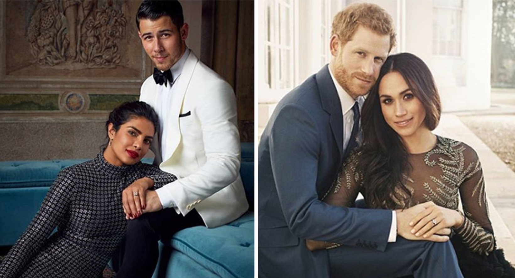 Priyanka Chopra and Nick Jonas recreate Meghan and Harry’s engagement pose!