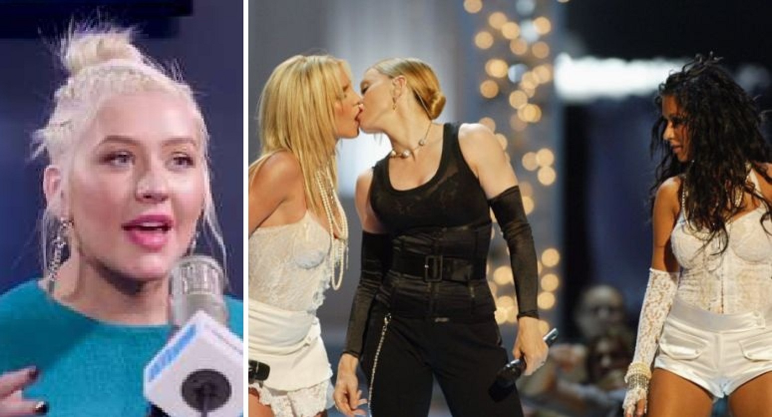 Christina Aguilera Reflects on Being ‘Left-Out’ Of Madonna-Britney Lip-Lock Stint at 2003 MTV VMA
