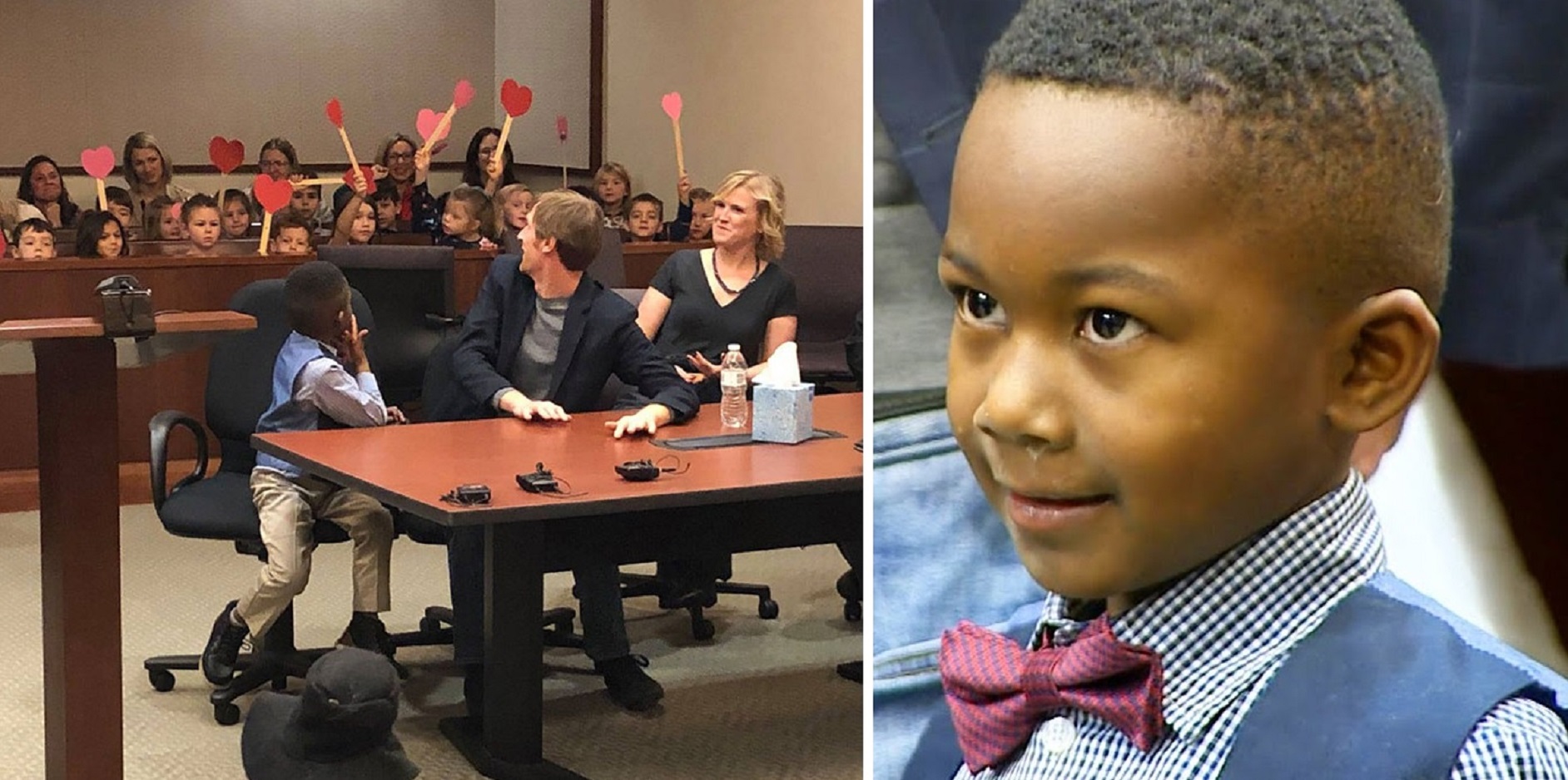 Watch: Heartwarming Moment Kindergarten Boy’s Entire Class Attends His Adoption Hearing