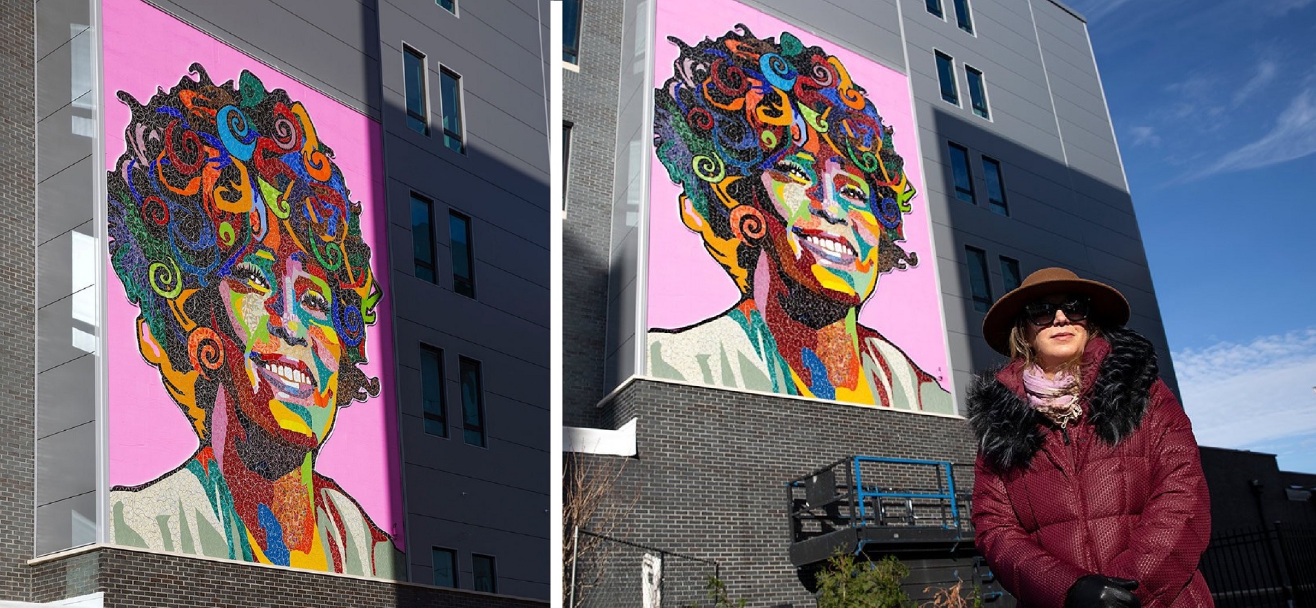 Whitney Houston’s 28-foot Mural Unveiled In Newark’s 45 William Street