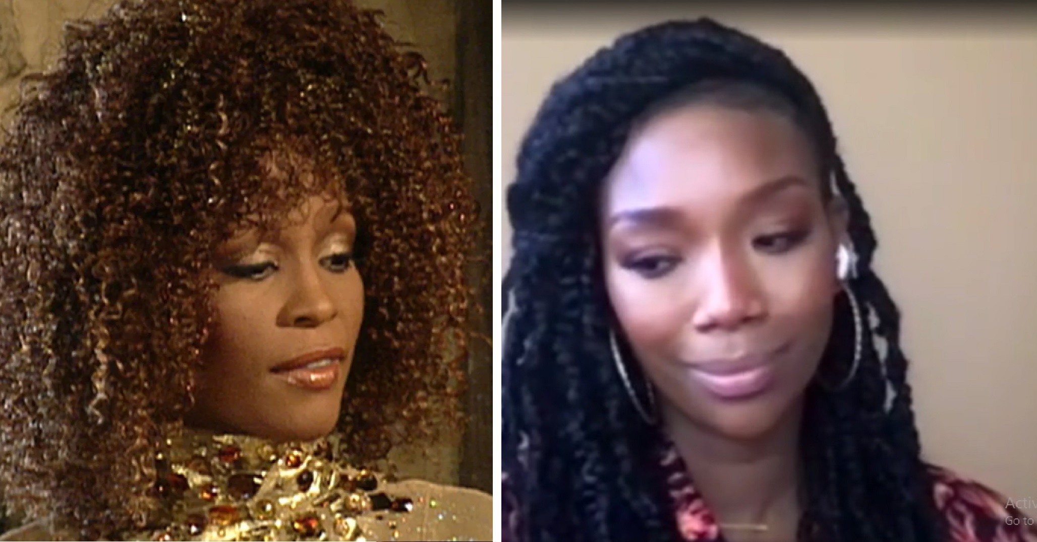 Brandy Gets Emotional While Rewatching Footage Of Whitney Houston From Cinderella Shoot