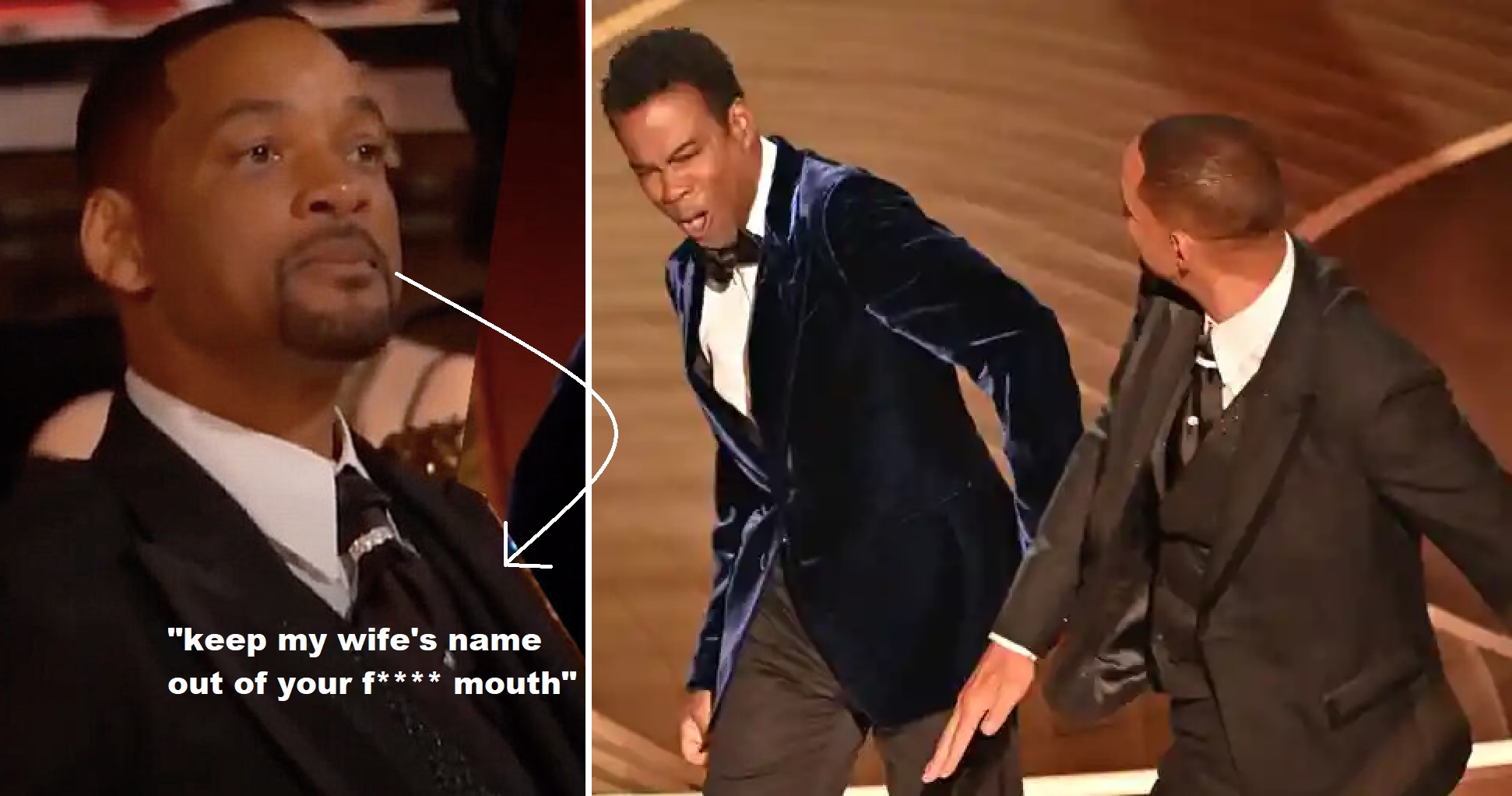 Watch: The Moment Will Smith SLAPPED The Daylights Out Of Chris Rock LIVE At The 2022 Oscars! [Full Video]