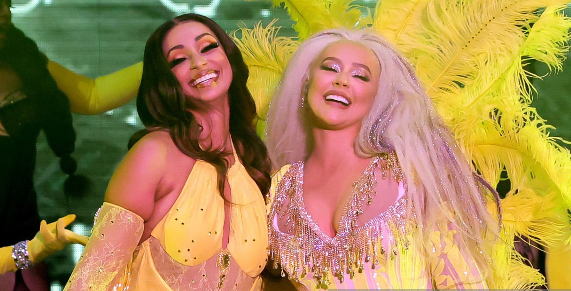 Watch: Christina Aguilera Sets The Stage On Fire With ‘Lady Marmalade’ Performance, Invites Mya To Join With Her