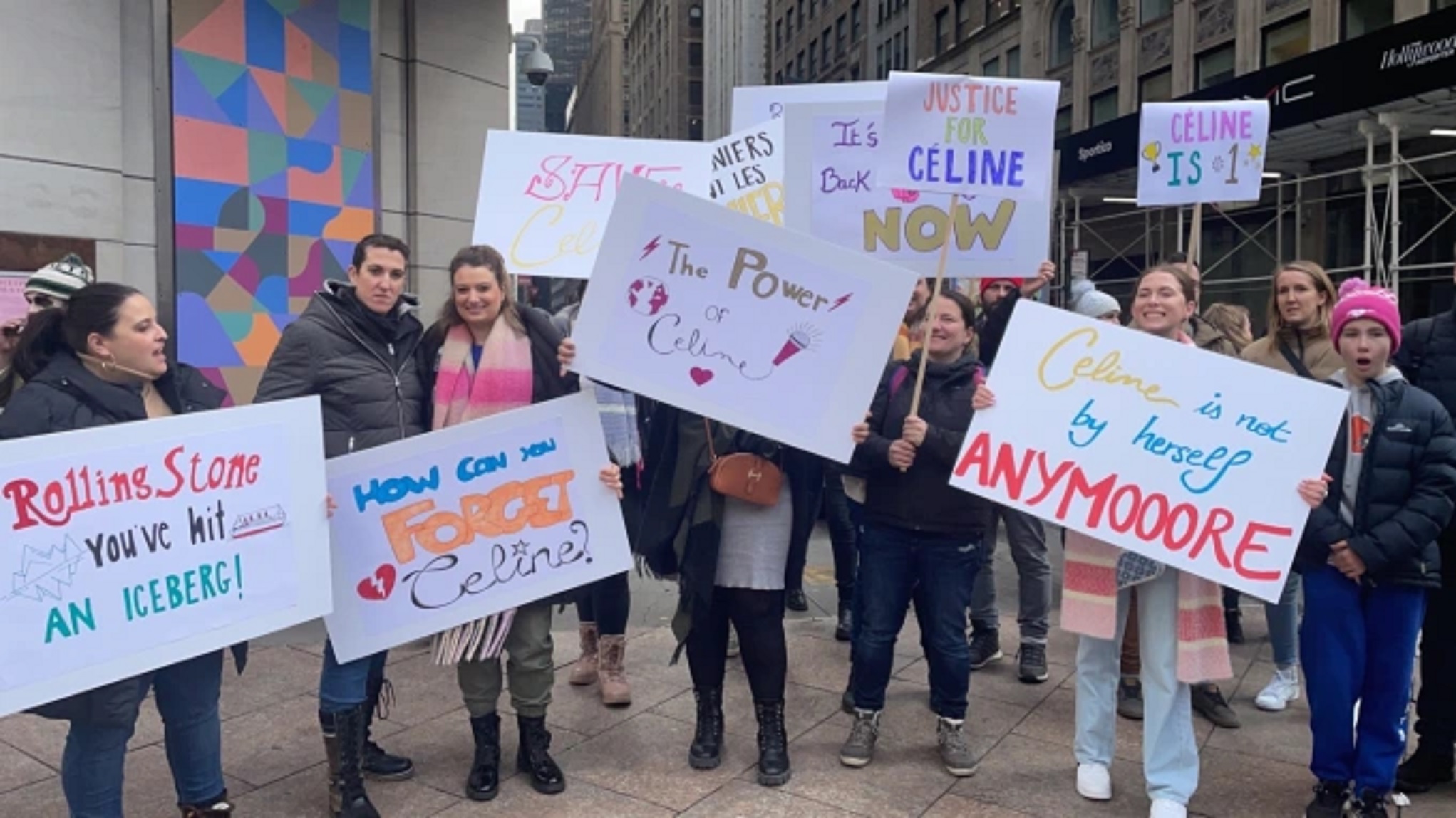 Celine Dion Fans Protest Outside Rolling Stone Office After Her Omission From ‘Greatest Singers’ List