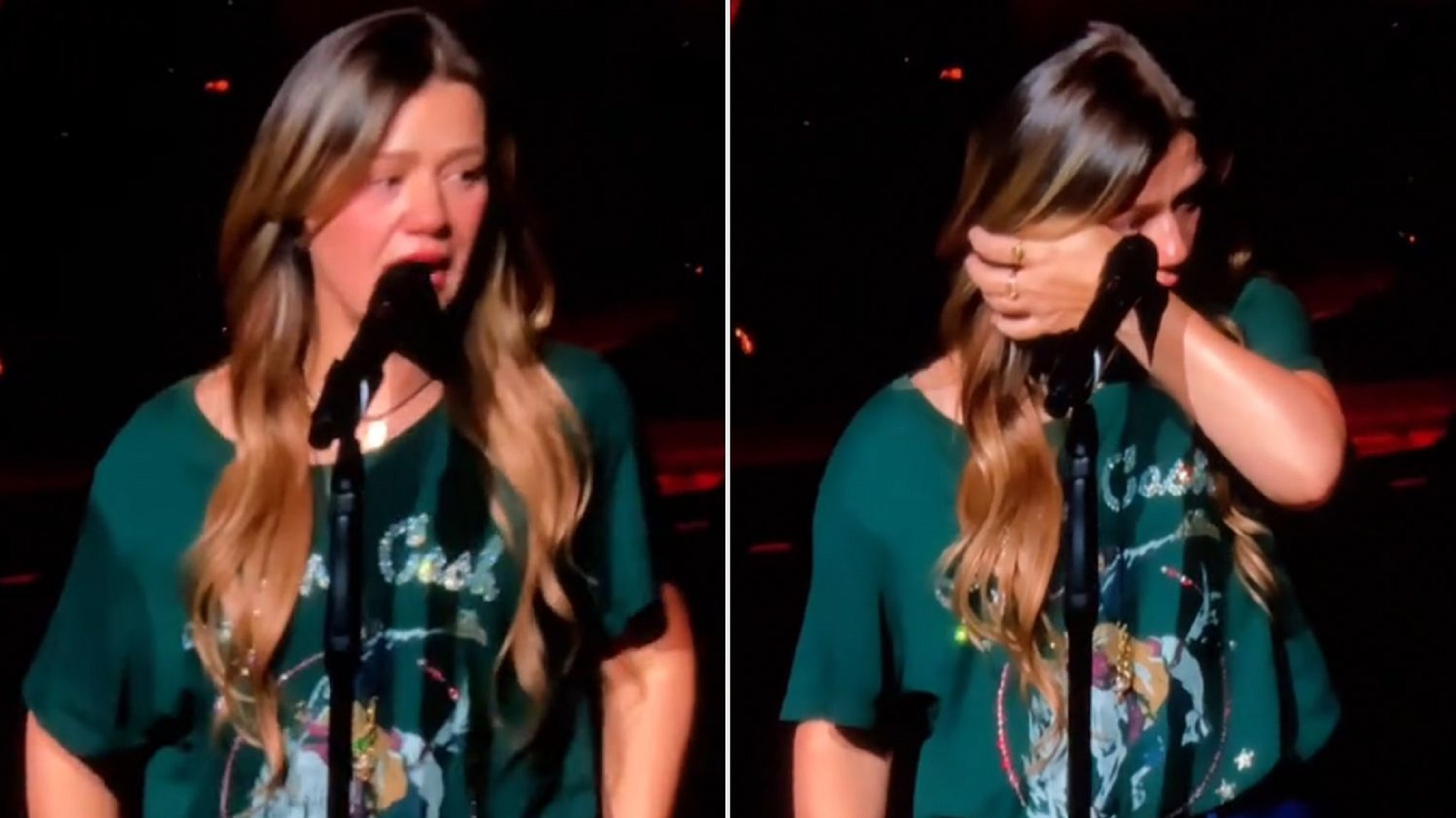 Kelly Clarkson Was Seen Breaking Down Onstage Days Before Ex-Husband’s Passing
